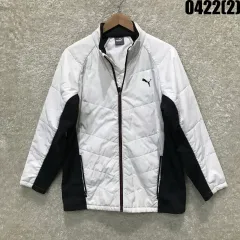 プーマ 白 黒 キルティング ジャケット xl