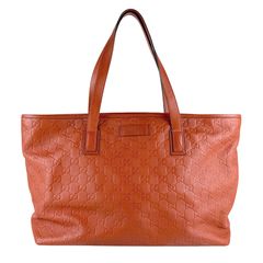 グッチ GUCCI ハンドバッグ レザー オレンジ ユニセックス 211137 