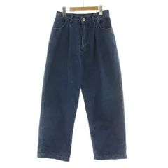 ダントン DANTON デニム ジーンズ 36 インディゴブルー プリーツ ワイドシルエット クロップド丈 TS42-116-01 /DUのサムネイル