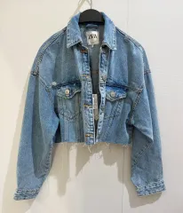 ZARA ザラ クロップド デニムジャケット ライトブルー ウォッシュ / 未使用 新品