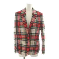 ポールバイポールスミス Paul by PAUL SMITH テーラードジャケット ブレザー 40 赤 レッド ベージュ チェック柄 長袖 /RRのサムネイル