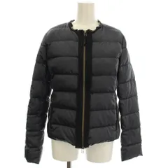 ランバンオンブルー LANVIN en Bleu ダウンジャケット ノーカラー ジップアップ 38 黒 ブラック 3706212 /☆Gのサムネイル