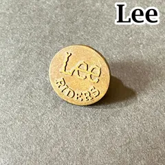 ピンバッジ　ビンテージ　輸入 アメリカ 『 リー　ライダース　ラウンドロゴ　ゴールド 』 当時物　ヴィンテージ　缶バッチ　ピン　※ メッセージ　ノベルティー　キャンペーン　( BAT3530 )
