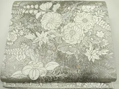 平和屋着物◎太鼓柄袋帯　唐織　刺繍　辻が花　金銀糸　正絹　逸品　CABF6583ou