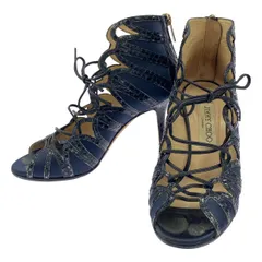 JIMMY CHOO ジミー チュウ パイソンヒールデザインサンダル  ネイビー 34 1/2のサムネイル