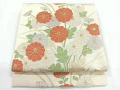 平和屋着物◎太鼓柄　本袋帯　菊尽くし　金糸　正絹　逸品　CABG1250nb
