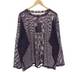サウス2ウエスト8 South2 West8 S2W8 タグ付き Crew Neck Shirt Knit Mesh カットソー Tシャツ メッシュ シアー 長袖 XS 紫 パープル PU542 /HNのサムネイル
