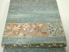 平和屋着物●上質な小紋　草花間道　金彩　鬼しぼ縮緬　鈴乃屋扱い　ロング丈　正絹　逸品　CABE7149ut 平和屋着物○上質な小紋 草花間道 金彩 鬼しぼ縮緬 鈴乃屋扱い