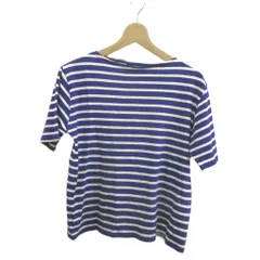 セントジェームス SAINT JAMES Tシャツ カットソー USA 36 青 ブルー ストライプ柄 ボートネック 半袖 /MD ■ECA004