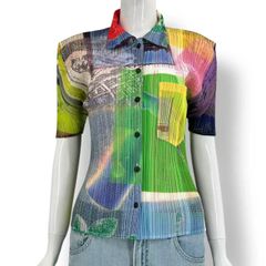 新品同様 ISSEY MIYAKE イッセイミヤケ PLEATS PLEASE プリーツプリーズ トップス カーディガン アンダーザシー柄 ベージュ サイズ4 新品同様 ISSEY MIYAKE イッセイミヤケ PLEATS PLEASE プリーツ