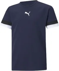 プーマ PUMA サッカー TEAMRISE ゲームシャツ JR 子ども ジュニア キッズ フットサル Tシャツ 半袖 トップス ウェア トレーニング 練習 クラブ 部活 試合 着替え  705140 06 PEACOAT-PUMABLACK