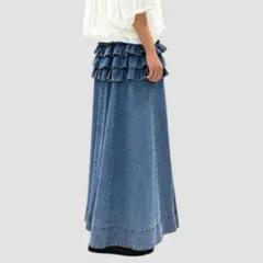 ayane アヤン　テンセルデニムバックフリルスカート　インディゴ　サイズ38