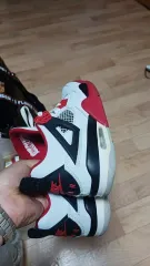 ナイキ エア ジョーダン4 FIRE レッド 白/レッド 255mm