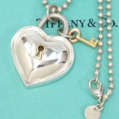 極美品 オールドティファニー パフュームボトル ハート ネックレス