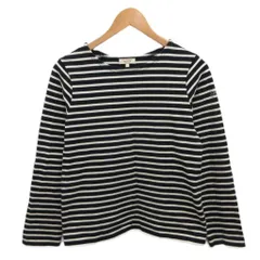 エーグル AIGLE ロンT Tシャツ カットソー 長袖 ボーダー柄 L 黒 ブラック アイボリー ZTF001J ■YHS9