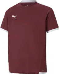 プーマ PUMA サッカー TEAMLIGA ゲームシャツ JR ガールズ ボーイズ ジュニア 半袖Tシャツ ハーフスリーブ ウェア トップス 試合 大会 練習 トレーニング 部活動  705144 09 コードバン/プーマ ホワ