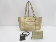  コーチ COACH F17727 トートバッグ パスケース 二つ折り財布 3点 レディース 中古