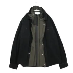 【中古A】メンズ3 サカイ コーデュロイ ミックス ジャケット sacai Corduroy Mix Jacket ブラック カーキ 25-03817M 送料無料 Iのサムネイル