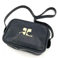 極希少 courreges ビンテージ ショルダーバッグ カメラバッグ デカロゴ Courreges クレージュ 70sオールドクレージュ ミニショルダーバッグ