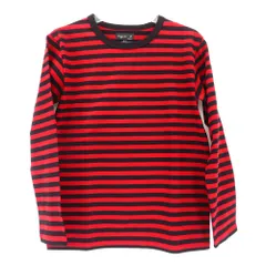agnes b. アニエスベー 半袖Ｔシャツ agnis.ｂ　ボーダーロングＴシャツ　レッド×ブラック　1　0330J008 未使用品