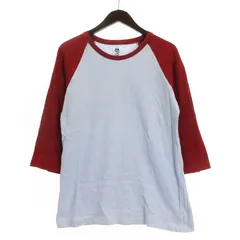 ハリウッドランチマーケット HOLLYWOOD RANCH MARKET 聖林公司 ラグランスリーブ Tシャツ ブルー レッド M 250527E ■GY03のサムネイル