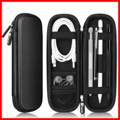 【数量限定】保護ケース(1ブラック) 収納 用 世代 Pro/USB-C/第1/2 Pencil Pencil ゴムバンド固定 紛失防止ポケット 高級EVAハードシェル バッグ ケース Apple Fintie