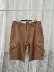 34) Abercrombie アバクロンビー カーゴ ハーフパンツ ブラウン