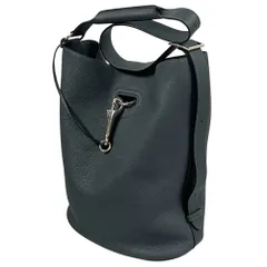 HERMES エルメス Seau Mousqueton Bag ソー・ムスクトン レザー バッグ グレー 正規品 / 41063のサムネイル
