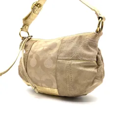 【希少】COACH y2k patchwork one shoulder bag handbag opart gold beige