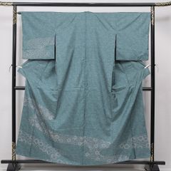 350)夏着物 紗 無地 地模様ぼかし 身丈177cm 未着用品 ゆったりサイズ