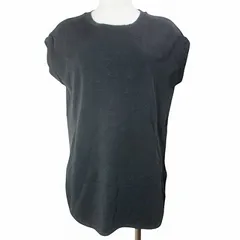 エニィファム anyFam 23SS UVケア プレミアムベーシックノースリーブ Ｔシャツ カットソー ラウンドカット 無地 黒 ブラック 2 M相当 Xのサムネイル