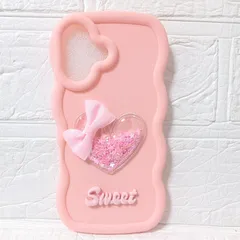 シャカシャカ　iPhone16 スマホカバー　スマホケース　韓国　ピンク　ハート　パステルカラー