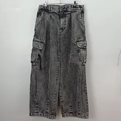 RAGEBLUE　Lサイズ　デニムミリタリーカーゴパンツ　ワイドシルエット　DENIM＆MILITARY　コットン100%　レイジブルー　【0408】