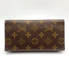 LOUIS VUITTON ポルトカルトクレディ モノグラム モノグラム PVC ブラウン 二つ折り長財布 札入れ M60825 