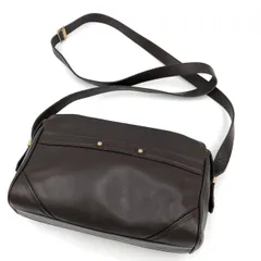 ランバン LANVIN ショルダーバッグ レザー 茶 ブラウン 斜めがけ