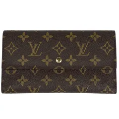 ルイ・ヴィトン Louis Vuitton ポルトトレゾール インターナショナル 三つ折り 長財布 モノグラム ブラウン M61215 レディース 【中古】