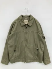 L.L.Bean エルエルビーン ブルゾン L カーキ コットン 無地 ミドル丈 フードなし ジップアップ