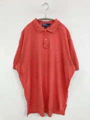 Polo by Ralph Lauren ポロバイラルフローレン ポロシャツ XL レッド 無地 ワンポイント ブランドロゴ 刺繍 半袖