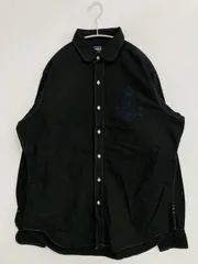 Polo by Ralph Lauren ポロバイラルフローレン シャツ/ブラウス M ブラック 無地 刺繍 ミドル丈 長袖 レギュラーカラー