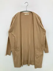 SHOO LA  RUE シューラルー カーディガン/ボレロ L ベージュ 無地 ロング丈 長袖
