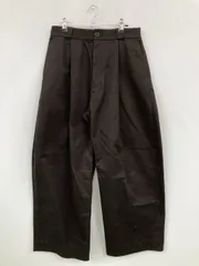 WYM ウィムバイリドム チノパンツ M ブラック クロップド・半端丈 コットン 無地 ワイド・ルーズ テーパード レギュラー ウエストゴム・紐