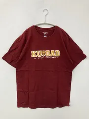 Champion チャンピオン Tシャツ/カットソー M レッド 前面プリント ブランドロゴ ミドル丈 半袖 クルーネック(丸首)