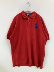 Polo by Ralph Lauren ポロバイラルフローレン ポロシャツ XXXL レッド 無地 ワンポイント ブランドロゴ 刺繍 半袖