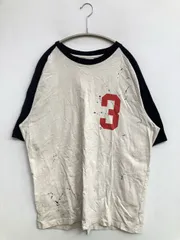 ZARA ザラ Tシャツ/カットソー USA L ホワイト 前面プリント バックプリント ミドル丈 半袖 クルーネック(丸首)