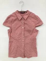 BRANDY MELVILLE ブランディーメルビル シャツ/ブラウス レッド チェック柄 ミドル丈 半袖 レギュラーカラー