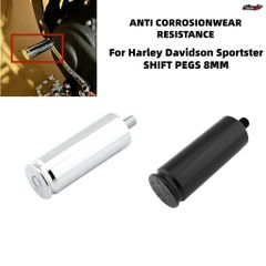 オートバイ用 8mm アクセサリー シフトギアレバー シフターペグ ブラック/クローム フットペグ フットレスト ハーレー スポーツスター 883 