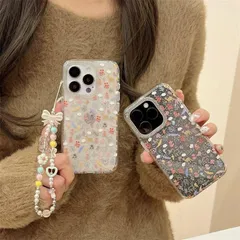 iPhoneケース iPhone16 ケース iPhone15 ケース iPhone14 ケース iPhone13 ケース ストラップ付き クリア ラメ かわいい 韓国 おしゃれ 大人かわいい 可愛い 大人 女子 バンビ