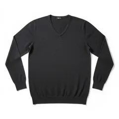 【タグ付き】ユニクロ UNIQLO ニット エクストラファインメリノVネックセーター コットンカシミア ダークグレー Lサイズ 2026010200139