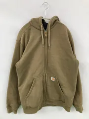 Carhartt カーハート パーカー S ブラウン 無地 ワンポイント ブランドロゴ ジップアップ 長袖