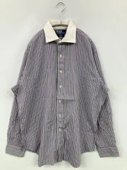 Polo by Ralph Lauren ポロバイラルフローレン シャツ/ブラウス 16 1/2 パープル ストライプ柄 ミドル丈 長袖 レギュラーカラー